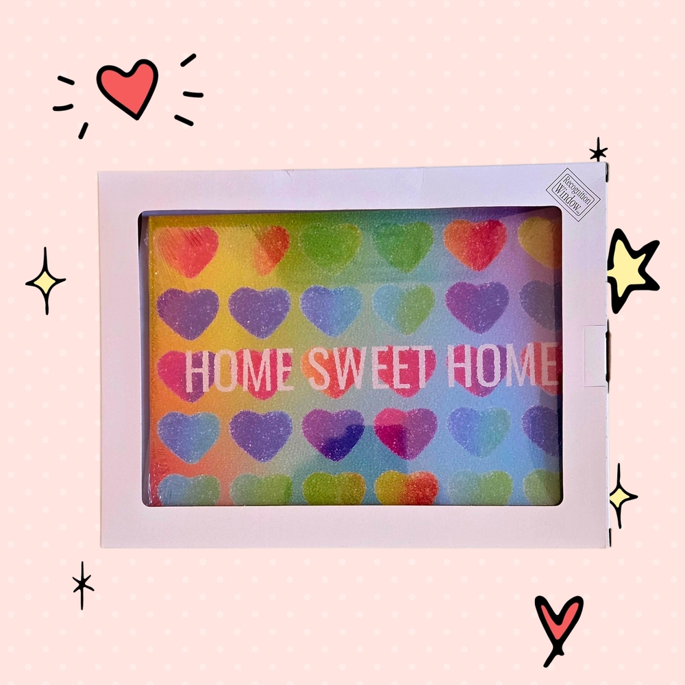 Vibrant Heart Pattern Cutting Board - APPROXIMATELY 8X11 INCHES